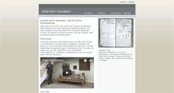 Desktop Screenshot of dieter-roth-foundation.com
